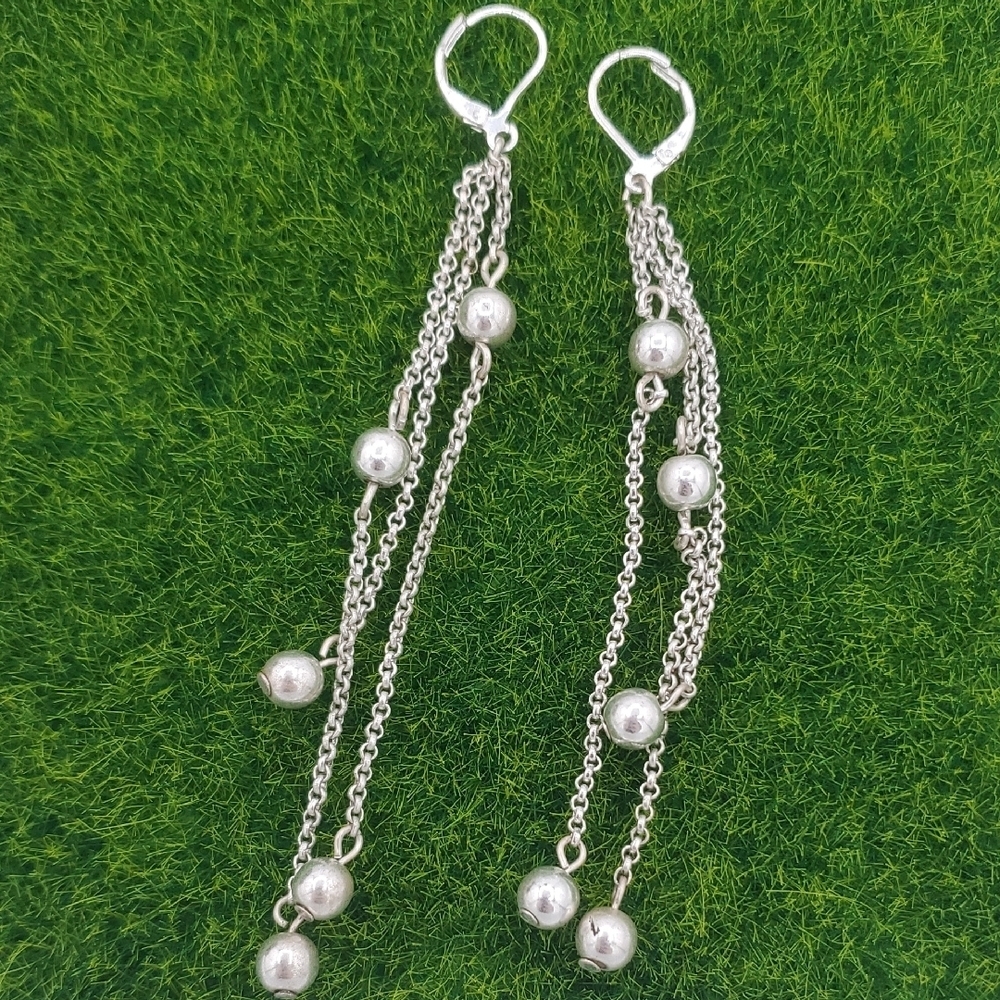 Frost Bound Drop Earrings Long Dangle For Pierced Ears E1018